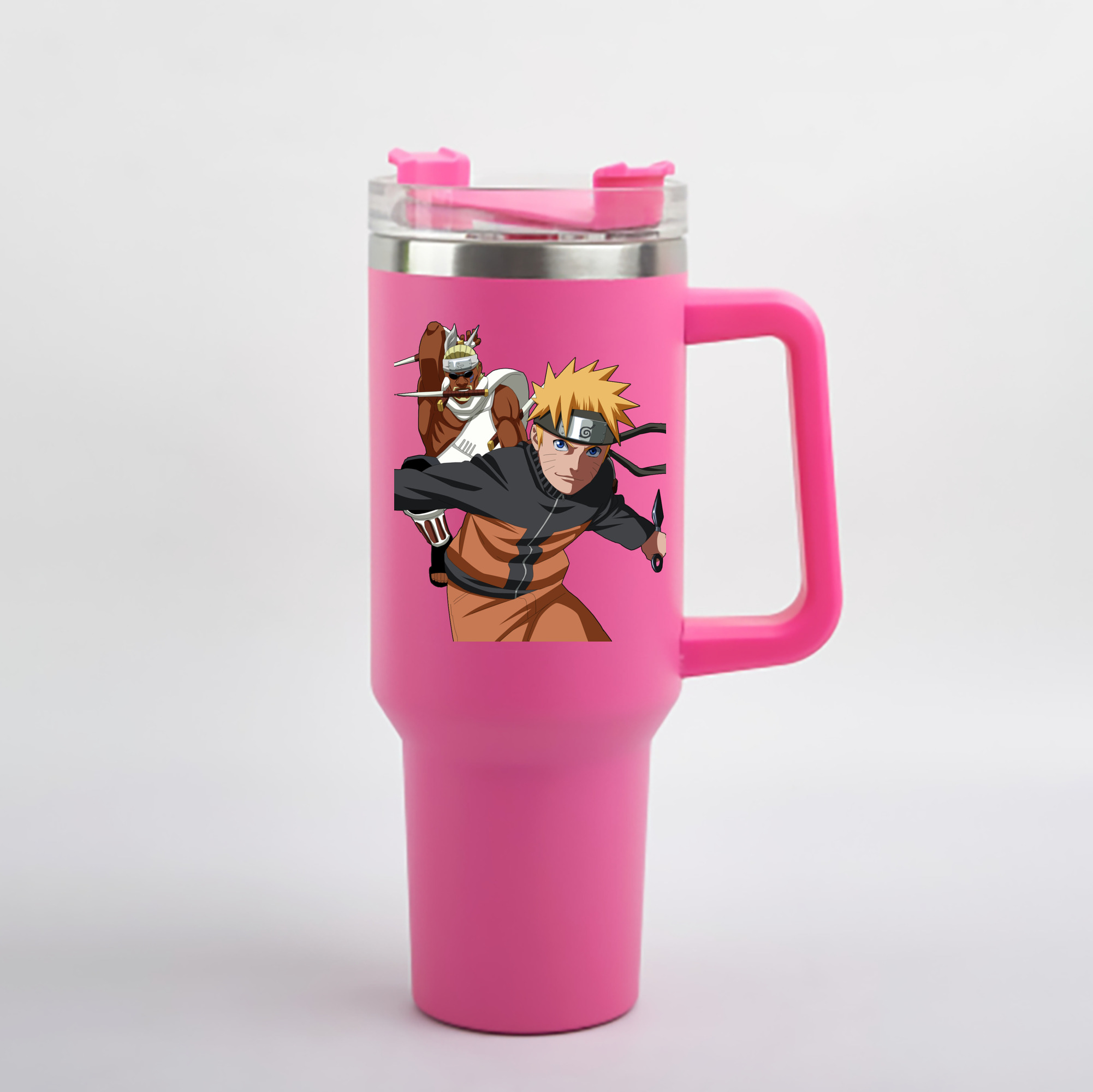 （画像用） NARUTO -ナルト- うずまき ナルト Uzumaki Naruto 1200mL車用タンブラー - クリスタルステッカー（プラスチックストロー付き）
